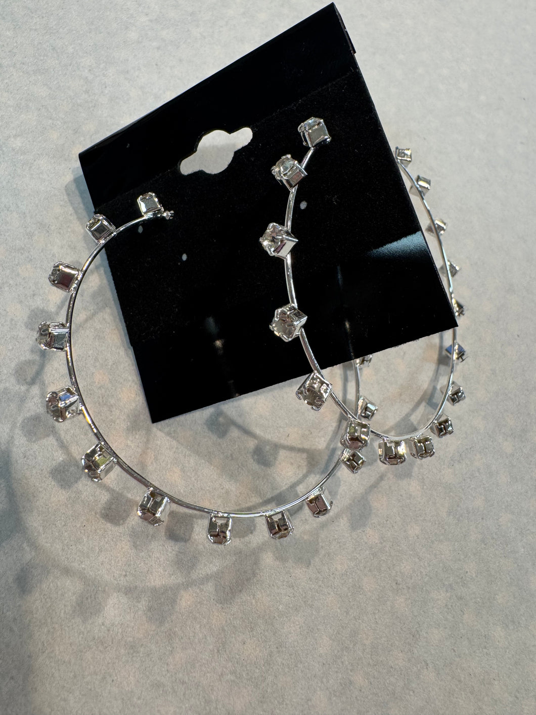 Rhinestone Hoop Earrings