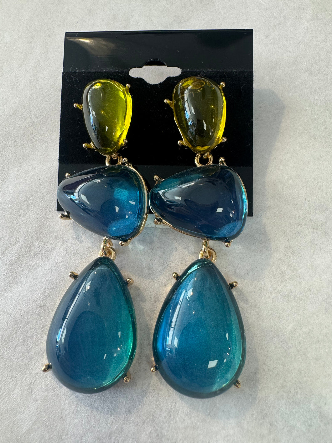 Green/Blue Stone Earrings