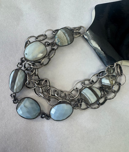 Hypno Bracelet Silver Blue Opal