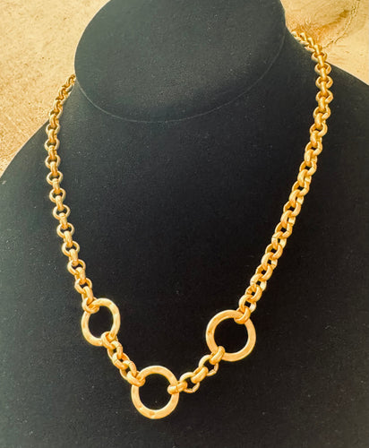 LJ Sonder Carla Necklace Gold Circles