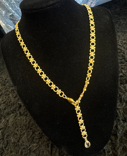 Luxe Necklace with Teardrop Stone
