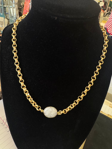 Hypno Necklace Gold Moonstone