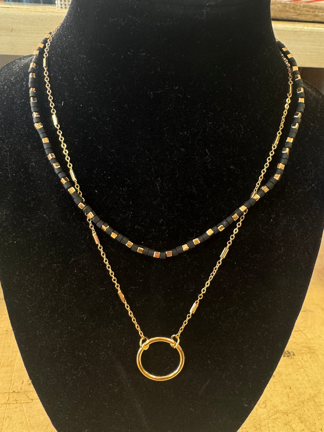 Black Stack Necklace
