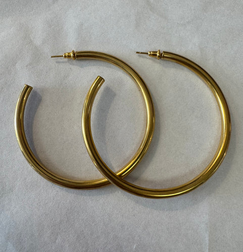 Gold Large Hoops