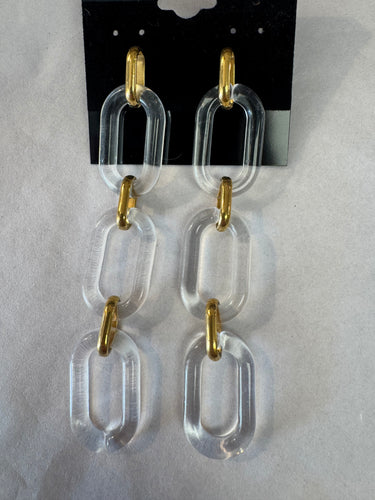 Clear Chain Earrings