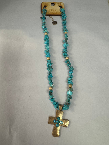 Turquoise Cross Necklace