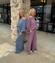 Load image into Gallery viewer, Made In Italy Gauze Pants Navy