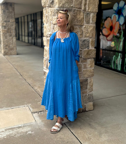 Blue Linen Dress