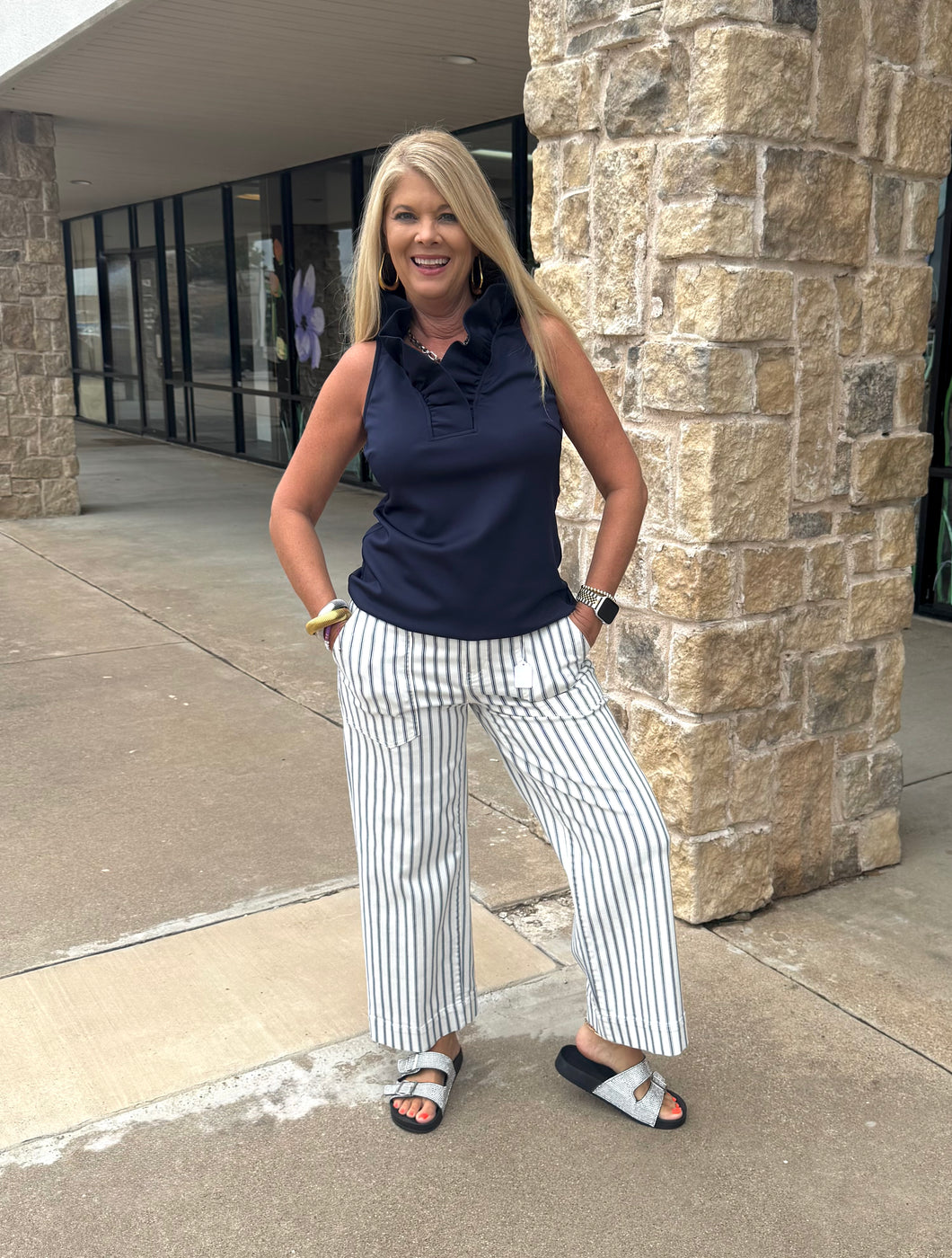 Indigo Stripe Jeans