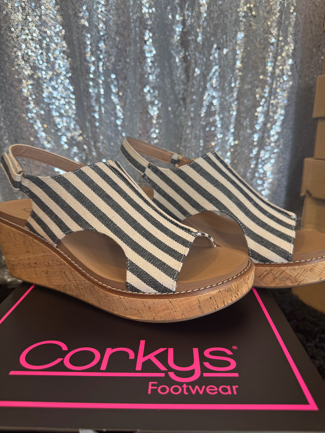 Corkys Carley Stripe Heel