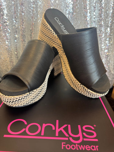 Corkys Totally Buggin Black Heel