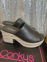 Load image into Gallery viewer, Corkys Totally Buggin Black Heel