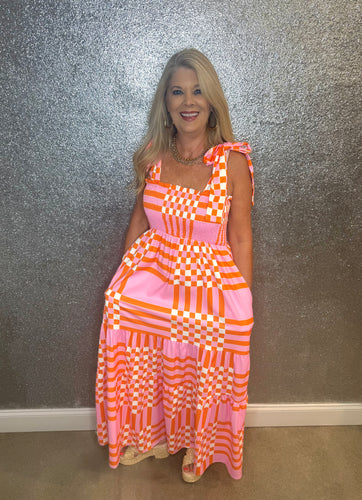 Gingham Maxi Dress