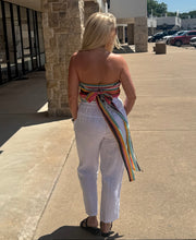 Load image into Gallery viewer, Fate Stripe Tie Back Halter Top