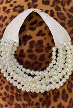Load image into Gallery viewer, Multi Layered Pearl Beaded Collar Magnetic Necklace
