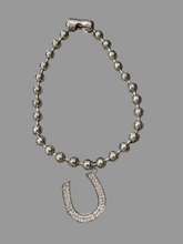 Load image into Gallery viewer, Horseshoe Bling Silver Ball Necklace