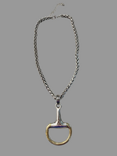Load image into Gallery viewer, Two Toned Horsebit on Braided Chain