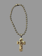Load image into Gallery viewer, Cross Ball Necklace-Brass