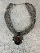 Load image into Gallery viewer, Multi Layered Pearl Beaded Collar Necklace W/Medallion