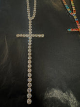 Load image into Gallery viewer, Crystal Cross Necklace Gold