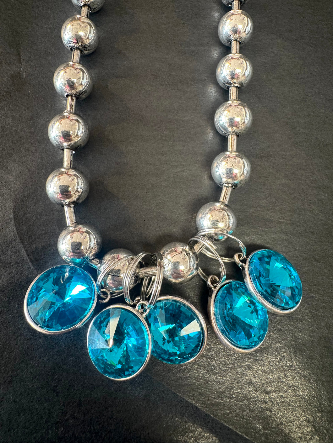 Blue Rhinestone Necklace