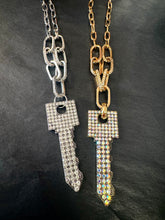 Load image into Gallery viewer, Crystal Key Necklace