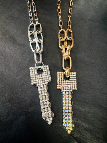 Crystal Key Necklace