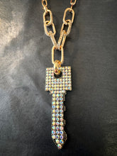 Load image into Gallery viewer, Crystal Key Necklace