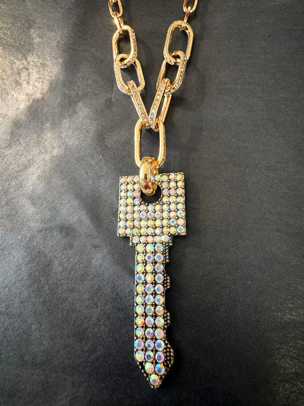 Crystal Key Necklace