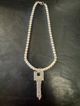 Load image into Gallery viewer, AB Crystal Key Necklace