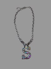 Load image into Gallery viewer, Initial AB Necklace With Pave Stones