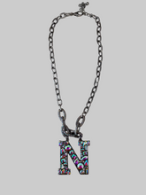 Load image into Gallery viewer, Initial AB Necklace With Pave Stones