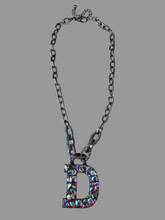 Load image into Gallery viewer, Initial AB Necklace With Pave Stones