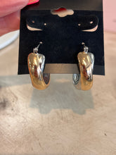 Load image into Gallery viewer, Two Toned Hooped Earrings