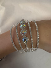 Load image into Gallery viewer, Silver Crystal Cuff w/ Multi AB Stones