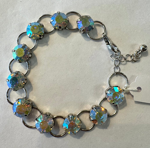 Crystal Bracelet w/ Silver Circles