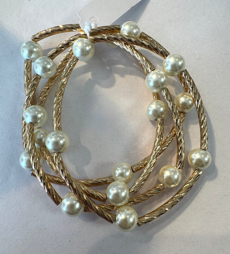 Stretchy Pearl Bracelet 4 Strand-Water Resistant