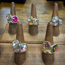 Load image into Gallery viewer, Double Crystal Stretchy Ring
