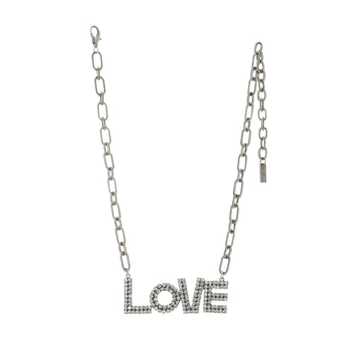 Tova La La Love Necklace in Antique Silver