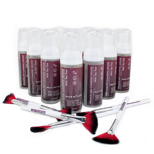 Premierlash Cleansing Mousse With Tea Tree & Cleansing Brush Set