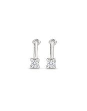 Load image into Gallery viewer, UNOde 50 Drop earrings with white cubic zirconia-Silver