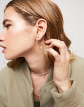 Load image into Gallery viewer, UNOde50 Hoop Earrings with White Topaz-Silver #PEN0959BLNMTLOU