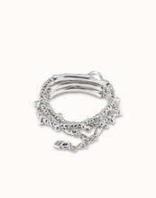 Load image into Gallery viewer, UNOde50 Triple beaded bracelet with blue crystals