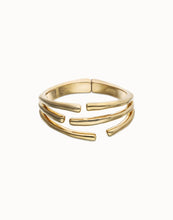 Load image into Gallery viewer, UNOde50 Bangle Bracelet With Multiple Intertwined Organic Shapes Gold-Medium