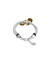 Load image into Gallery viewer, UNOde50 Double-strand bracelet with lobster clasp and two drops-pul2662oromtlom