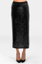 Load image into Gallery viewer, Gretchen Scott Twinkle Maxi Skirt-Black