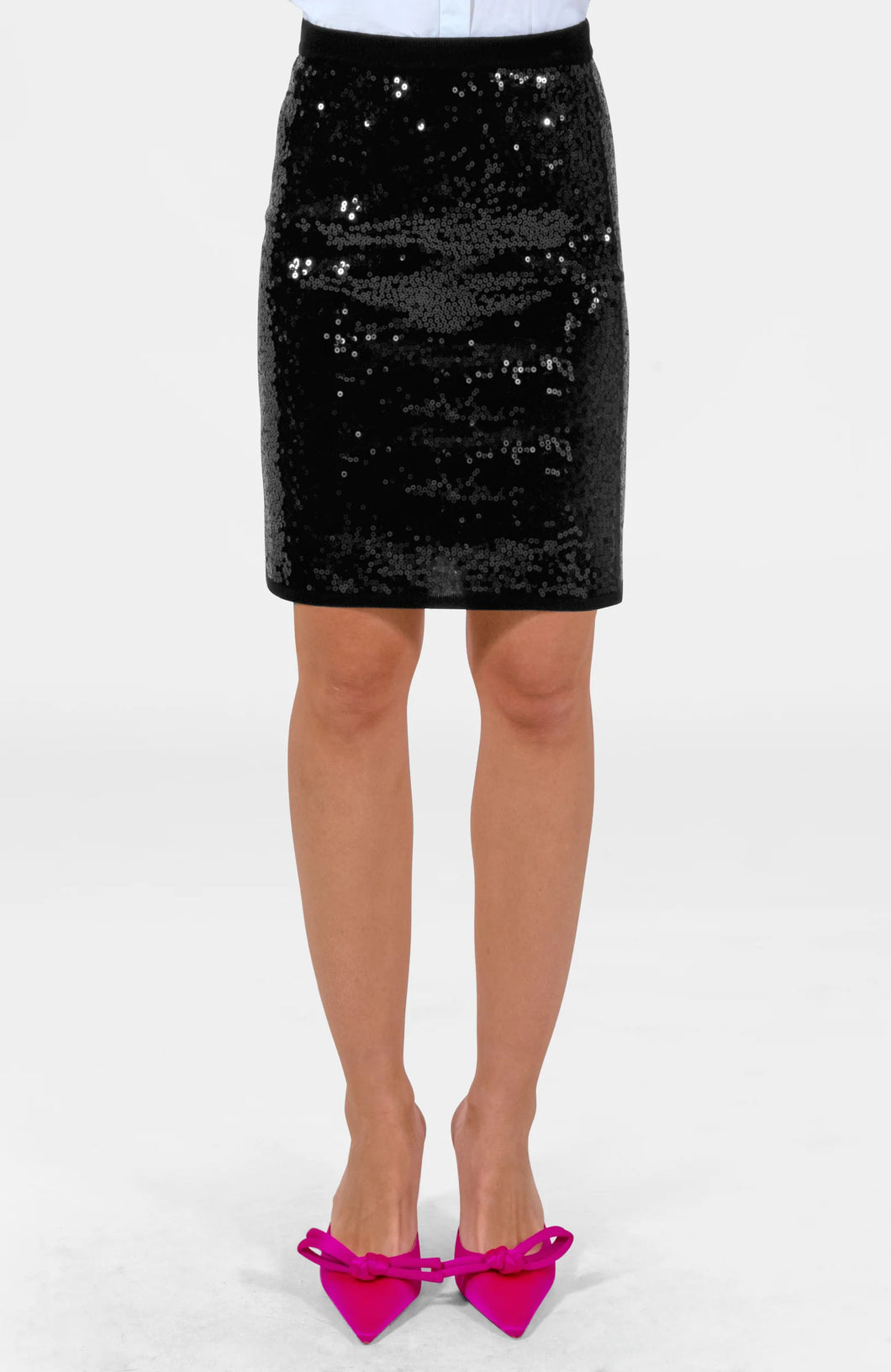 Gretchen Scott Twinkle Mini Skirt-Black