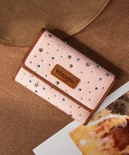 Load image into Gallery viewer, Wrangler Rhinestone Trifold Wallet-Pink
