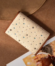 Load image into Gallery viewer, Wrangler Rhinestone Trifold Wallet-Tan