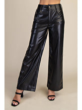 Load image into Gallery viewer, High Waist Wide Faux Leather Pant